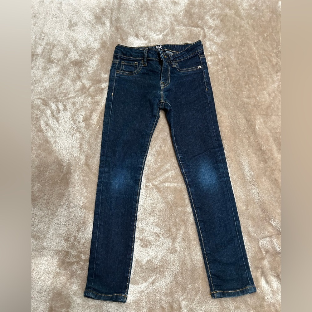 GAP Dark Blue Regular Stretch Super Skinny Kids Jeans-Size 6